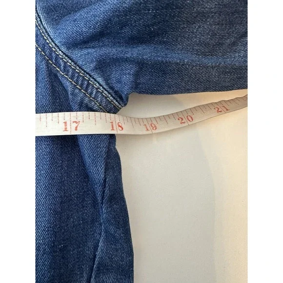 One Teaspoon Denim Jean Jacket Women's Small Blue Distressed Pockets Classic New - Picture 5 of 8